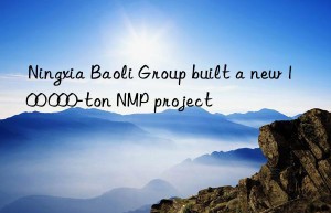 ningxia baoli group built a new 100 000-ton nmp project