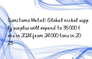 sumitomo metal: global nickel supply surplus will expand to 36 000 tons in 2024 from 24 000 tons in 2023