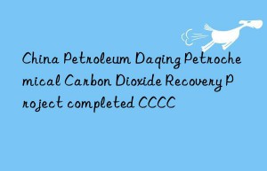 china petroleum daqing petrochemical carbon dioxide recovery project completed cccc