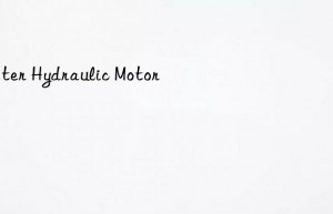 cater hydraulic motor