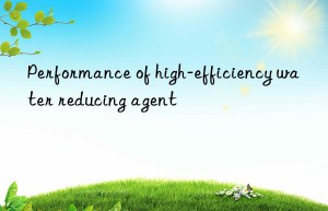 performance of high-efficiency water reducing agent
