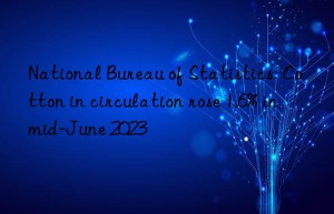 national bureau of statistics: cotton in circulation rose 1.6% in mid-june 2023
