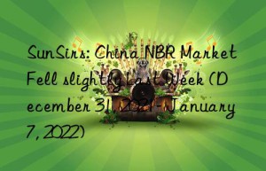 sunsirs: china nbr market fell slightly last week (december 31, 2021- january 7, 2022)