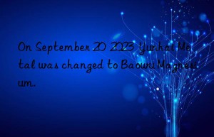 on september 20  2023  yunhai metal was changed to baowu magnesium.