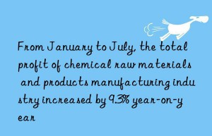 from january to july, the total profit of chemical raw materials and products manufacturing industry increased by 9.3% year-on-year