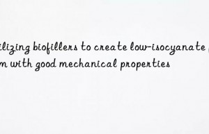 utilizing biofillers to create low-isocyanate foam with good mechanical properties