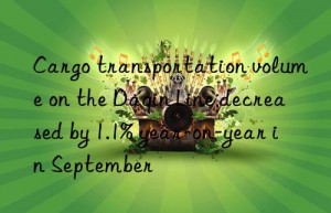 cargo transportation volume on the daqin line decreased by 1.1% year-on-year in september
