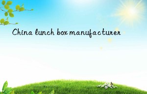 china lunch box manufacturer