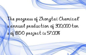 the progress of zhongtai chemical’s annual production of 300,000 tons of bdo project is 57.00%