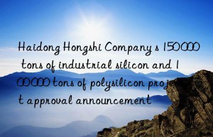 haidong hongshi company s 150 000 tons of industrial silicon and 100 000 tons of polysilicon project approval announcement