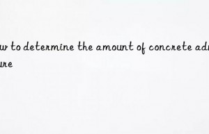 how to determine the amount of concrete admixture