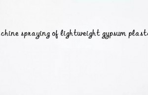 machine spraying of lightweight gypsum plaster