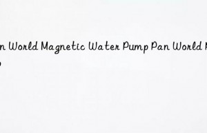 pan world magnetic water pump pan world pump