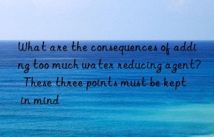what are the consequences of adding too much water reducing agent?  these three points must be kept in mind