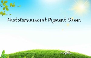 photoluminescent pigment green