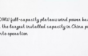 800 mw full-capacity plateau wind power base with the largest installed capacity in china put into operation