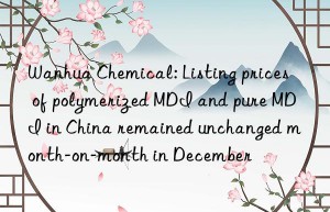 chemical: listing prices of polymerized mdi and pure mdi in china remained unchanged month-on-month in december