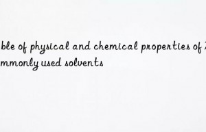 table of physical and chemical properties of 77 commonly used solvents