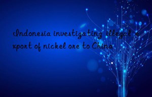 indonesia investigating  illegal  export of nickel ore to china