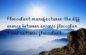 flocculant manufacturer-the difference between anionic flocculant and cationic flocculant