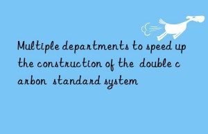 multiple departments to speed up the construction of the  double carbon  standard system