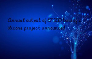 annual output of 67 200 tons of silicone project announced
