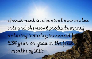 investment in chemical raw materials and chemical products manufacturing industry increased by 13.3% year-on-year in the first 11 months of 2023