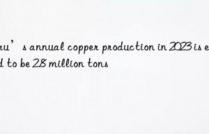 peru’s annual copper production in 2023 is expected to be 2.8 million tons