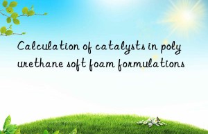 calculation of catalysts in polyurethane soft foam formulations