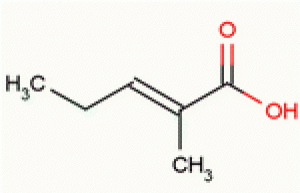 2-pentene-2-carboxlic [16957-70-3] strawberry acid