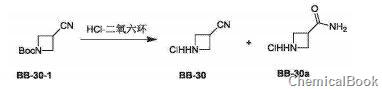 preparation route of 3-acetonitrilecyclobutylamine hydrochloride-1