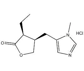 structural formula of pilocarpine hydrochloride