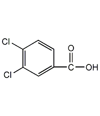 3,4-dichlorobenzoic acid structural formula
