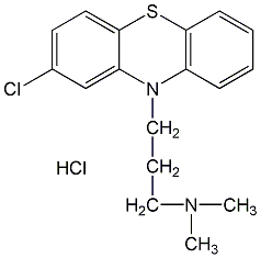 structural formula of chlorpromazine hydrochloride