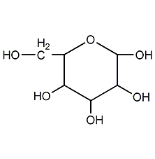 glucose, monohydrate structural formula