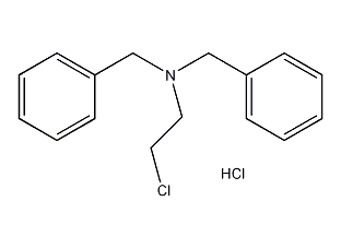 n-(2-chloroethyl)dibenzylamine hydrochloride structural formula