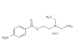 procaine hydrochloride structural formula