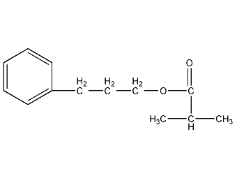 3-phenylpropylisobutyrate structural formula