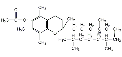 d-α-tocopheryl acetate structural formula