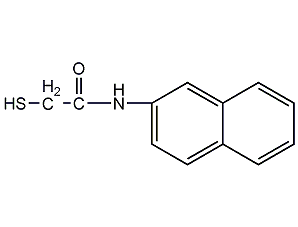 structural formula of mercaptoacetonaphthamide