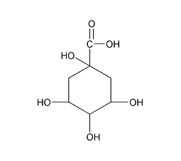 d-(-)-quinic acid structural formula