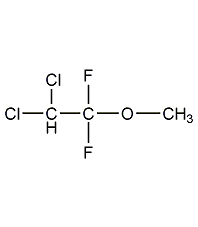2,2-dichloro-1,1-difluoroethyl methyl ether structural formula