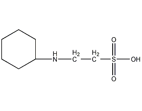 2-(n-cyclohexylamino)ethanesulfonic acid structural formula