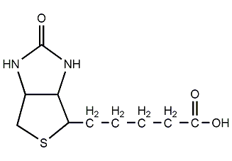 d-(+)-biotin structural formula