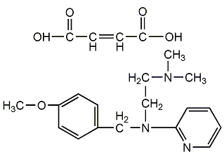 structural formula of pyrenamine maleate