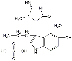 structural formula of serotonin creatinine sulfate monohydrate