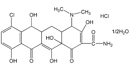 demeclocycline hydrochloride structural formula