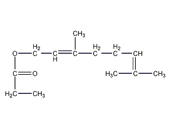 geranyl propionate structural formula