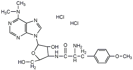 puromycin dihydrochloride structural formula