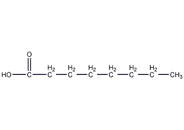 caprylic acid structural formula